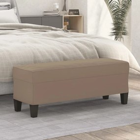 349465 vidaXL Bancă, gri taupe, 100x35x41 cm, microfibră