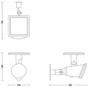 Philips JIVIX LED 1,4W 3,7V 1800mAh IP44 lampă solară de perete