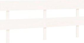 vidaXL Tăblie de pat, alb, 204x3x81 cm, lemn masiv de pin