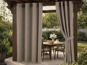 Perdea de gradina GARDIO EASY rezistenta la apa 150x220 cm, maro deschis Agatat: Inele metalice