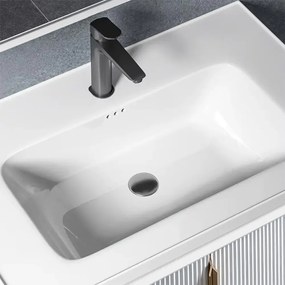 Set mobilier de baie cu lavoar Astor 60 cm Alb
