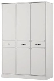 Dulap 3 usi Perla S pentru camera copii 126x60x200 cm ,   Spatiu generos de depozitare