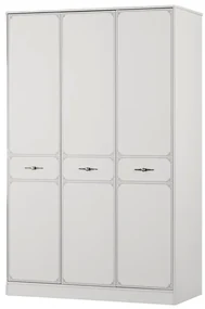 Dulap 3 usi Perla S pentru camera copii 126x60x200 cm ,   Spatiu generos de depozitare