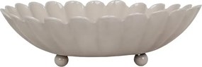Bol decorativ vintage din metal, bej „Ingrid”