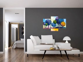 Tablou - Copaci, pictură în ulei (90x60 cm)