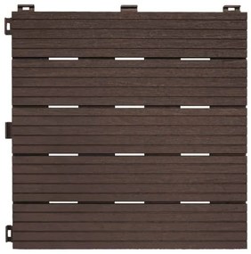 Set 6 dale terasa din compozit, model Cosmo, 30cmx30cm, culoare mocha