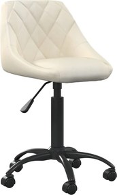 vidaXL Scaun de birou, crem, catifea