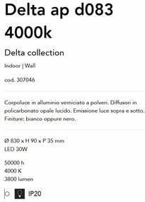 Aplica LED iluminat ambiental Delta ap d083 4000k