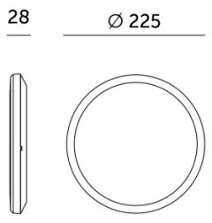Plafonieră LED pentru baie NIVERA LED/12W/230V IP54 d. 22,5 cm negru