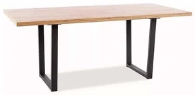 Masă de bucătărie Danny, stejar artisan / negru