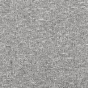 Pat continental cu saltea, gri deschis, 160x200 cm, textil Gri deschis, 35 cm, 160 x 200 cm