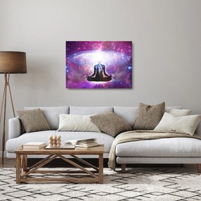 Tablou pe sticlă - Conexiune cu univers (70x50 cm)
