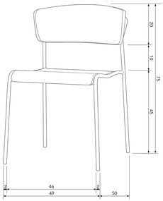 Scaun dining maro închis Ciro – WOOOD