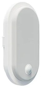 Aplica de exterior LED cu senzor OVAL LED/10W/230V IP65 alb
