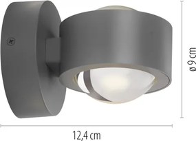 Schöner Wohnen 19331-21 - Aplica de perete LED CHIA 2xLED/2W/230V antracit