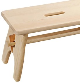 Taburet/treapta din lemn Kesper 69577, 42x21,5x20,5 cm, Pin, Suporta pana la 150 Kg, Maro