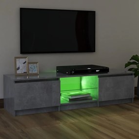 Comoda TV cu lumini LED, gri beton, 120x30x35,5 cm 1, Gri beton, 120 x 30 x 35.5 cm