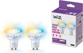Set de 2 becuri LED dimabile PAR16 GU10/4,7W/230V 2700-6500K CRI 90 Wi-Fi-WiZ