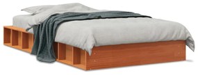 844430 vidaXL Cadru de pat, maro ceruit, 100x200 cm, lemn masiv de pin