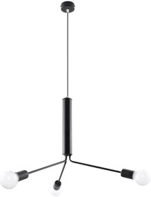 Sollux Lighting Duomo lampă suspendată 3x60 W negru SL.0303