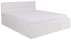 Pat matrimonial 170 cm Calabria P (Alb Piele ecologică) (cu somieră). 1051550