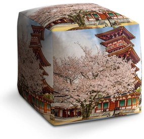 Taburet Cube pagoda chinezească, colorat
