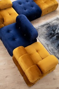Fotoliu Modular Bubble L1, Mustar