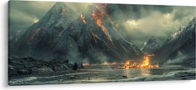 Tablou - Erupție vulcanică (120x50 cm)