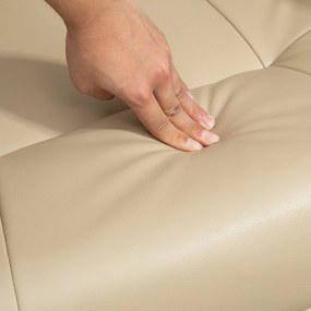 HOMCOM Relaxsessel, reglabil, funcție de întindere, până la 120 kg, piele ecologică, 78 x 87 x 100 cm, Crem | Aosom Romania
