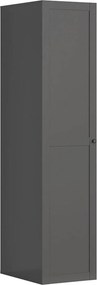 Dulap FLEX, gri grafit, PAL, cu o usa, 50x66x218 cm