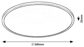 Plafonieră LED dimabilă EZIO LED/15W/230V 3000K 24 cm Rabalux 71155