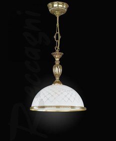 Lustra / Pendul clasic alama/sticla realizat manual 7102