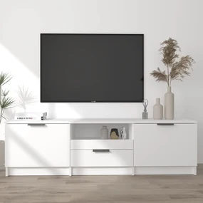 811448 vidaXL Comodă TV, alb, 140x35x40 cm, lemn prelucrat