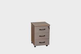 Dulap birou rollbox cu sertare, culoare stejar, PAL 050-1S