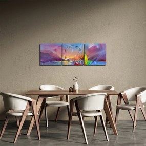 Tablou - Apus de soare (cu ceas) (90x30 cm)