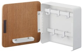 Dulap pentru chei cu ușă din placaj Yamazaki Rin, alb