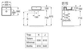 Roca A3270MM000 - Lavoar pentru blat GAP 42x39 cm ceramică/alb