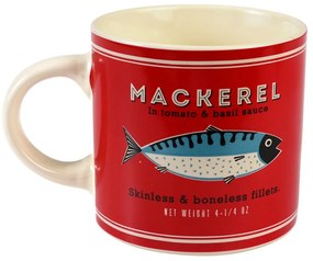 Cană roșie-crem din ceramică 350 ml Fish – Rex London