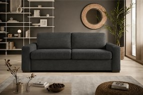 Canapea extensibila VANILLA 160, stofa catifelata gri grafit - Riviera