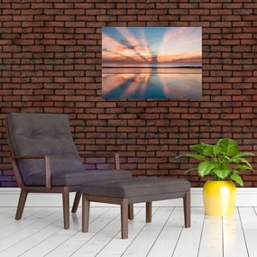 Tablou cu razele solare deasupra plajei Dayton (70x50 cm)