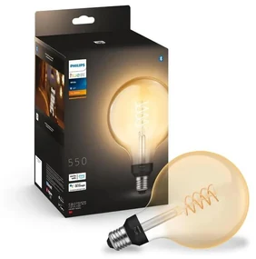 Bec LED dimabil Philips Hue WHITE FILAMENT G125 E27/7W/230V 2100K