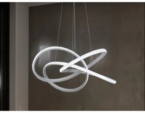 Lustră LED dimabilă, suspendată pe cablu, 95W, 230V, 3000-6500K, Ø57 cm + telecomandă