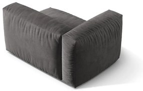 Modul pentru canapea modulară gri cu tapițerie din catifea (cu colț pe partea stângă) Martina – Micadoni