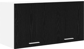 vidaXL Dulap suspendat Stejar Negru 80 x 31 x 40 cm Lemn compozit