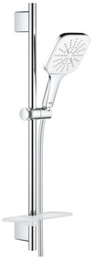 Set para de dus 130 9,5 l min, 3 jeturi, bara de 60 cm si furtun, moonwhite