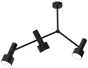 Pendul cu 3 surse de iluminat design modern Linterna negru