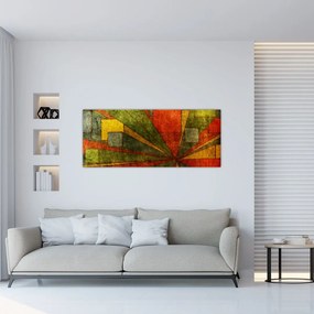 Tablou cu abstracție geometrică (120x50 cm)