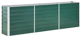 Strat inaltat de gradina, verde, 240x40x77 cm, otel galvanizat 1, Verde, 240 x 40 x 77 cm