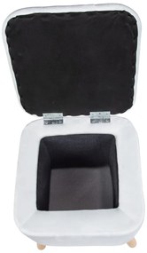 Taburet gri deschis cu tapițerie din catifea – Wenko