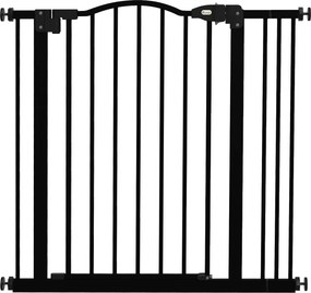 PawHut Poartă Extensibilă pentru Câini fără Șuruburi, Poartă de Siguranță Reglabilă, 94-100x94 cm, Negru | Aosom Romania